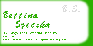 bettina szecska business card